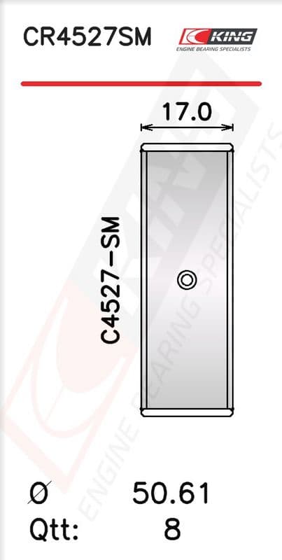 Cuzinet bielă KING CR4527SM0.25