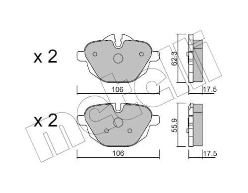 set placute frana,frana disc METELLI 22-0920-0