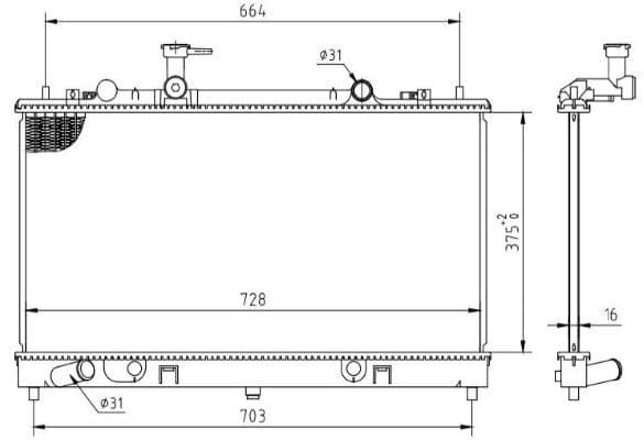 Radiator, racire motor MTR 13054824
