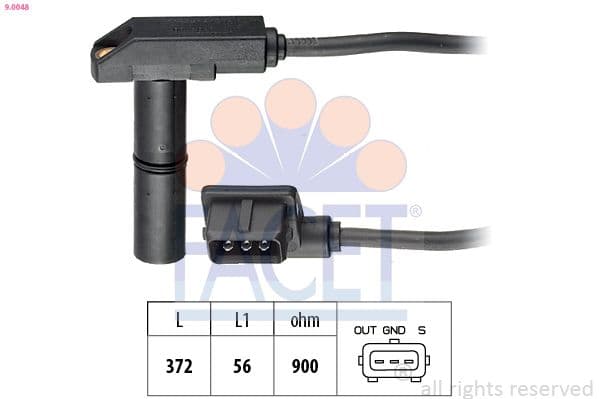 Senzor impulsuri, arbore cotit FACET Made in Italy - OE Equivalent 9.0048