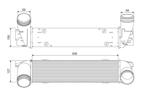 Intercooler, compresor VALEO 818392