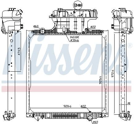 Radiator, racire motor NISSENS 62873