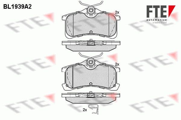 set placute frana,frana disc FTE 9010532