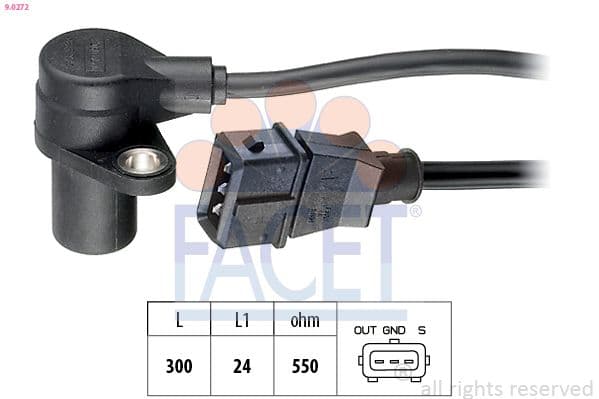 Senzor impulsuri, arbore cotit FACET Made in Italy - OE Equivalent 9.0272