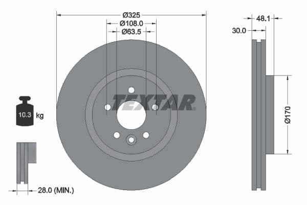 Disc frana TEXTAR PRO+ 92300505