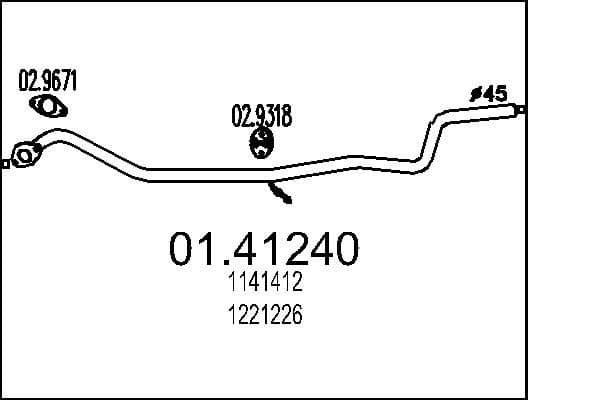 Racord evacuare MTS 01.41240