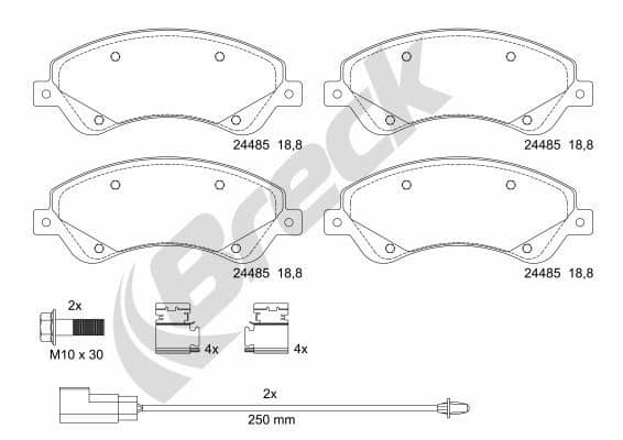 set placute frana,frana disc BRECK 24485 00 703 10