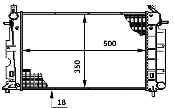 Radiator, racire motor MAHLE BEHR CR 643 000S