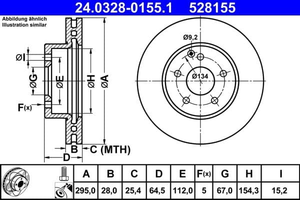 Disc frana ATE PowerDisc 24.0328-0155.1