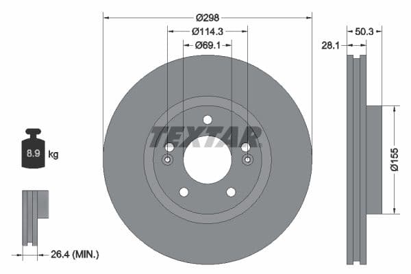 Disc frana TEXTAR PRO 92253603