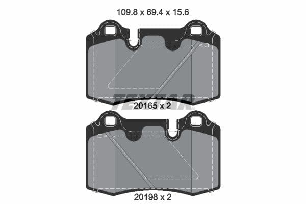 set placute frana,frana disc TEXTAR 2016501