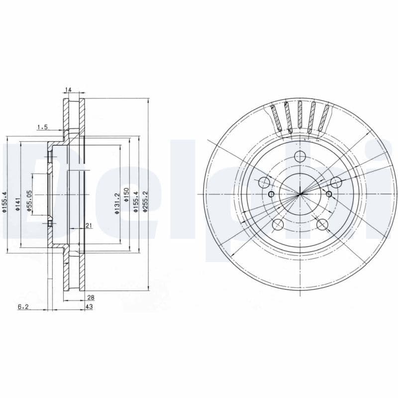 Disc frana DELPHI BG3187