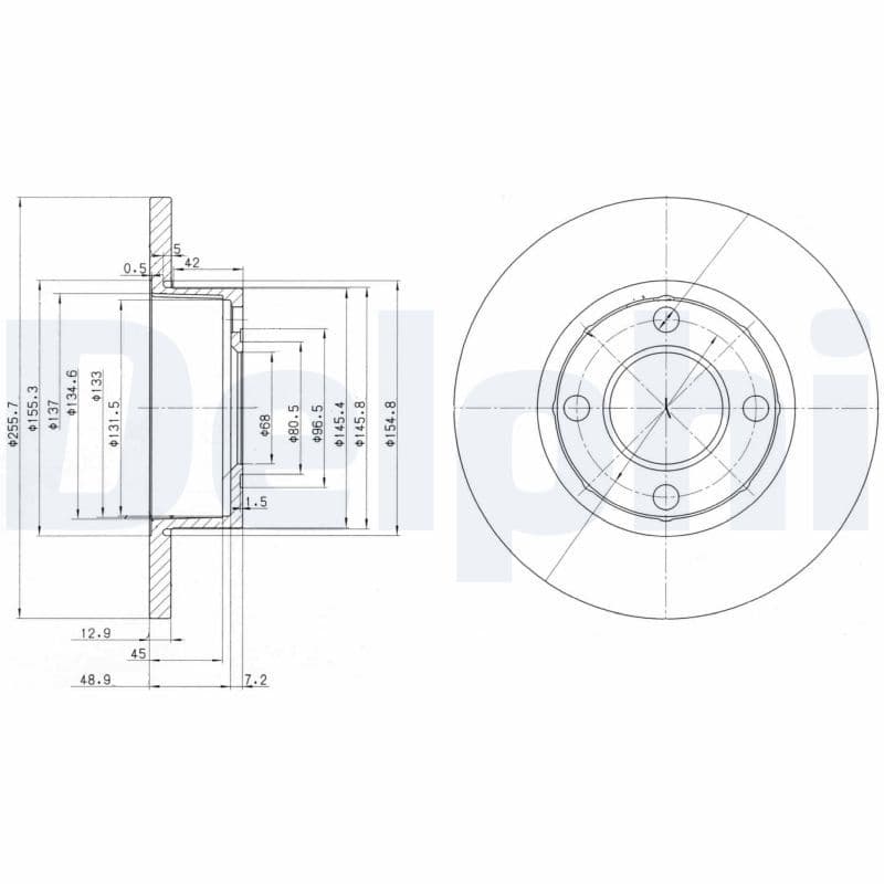 Disc frana DELPHI BG2752