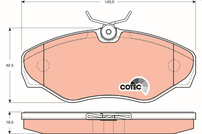 set placute frana,frana disc TRW COTEC GDB1478