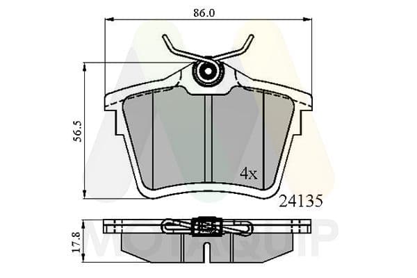 set placute frana,frana disc MOTAQUIP LVXL1163