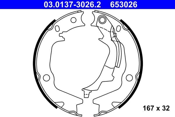 Set saboti frana, frana de mana ATE 03.0137-3026.2