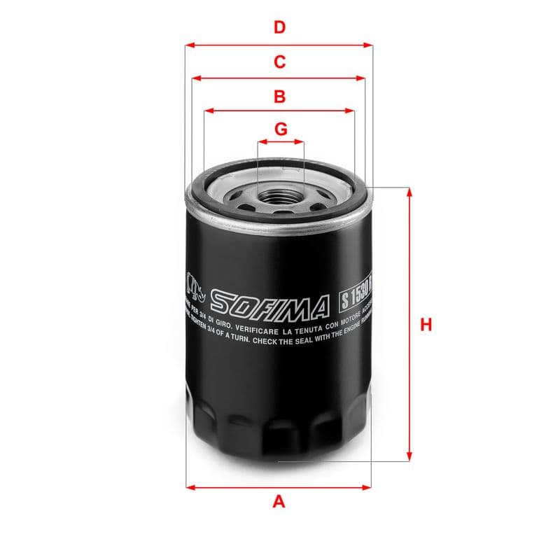 Filtru ulei SOFIMA S 1530 R