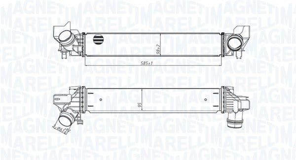 Intercooler, compresor MAGNETI MARELLI 351319205450
