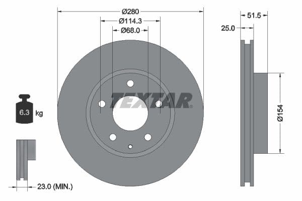 Disc frana TEXTAR PRO 92267503