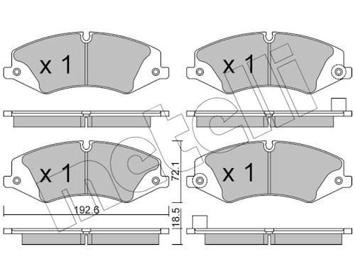 set placute frana,frana disc METELLI 22-0836-6