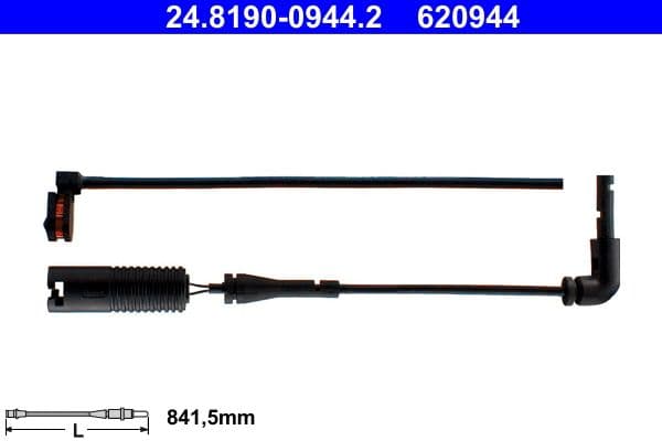 senzor de avertizare,uzura placute de frana ATE 24.8190-0944.2