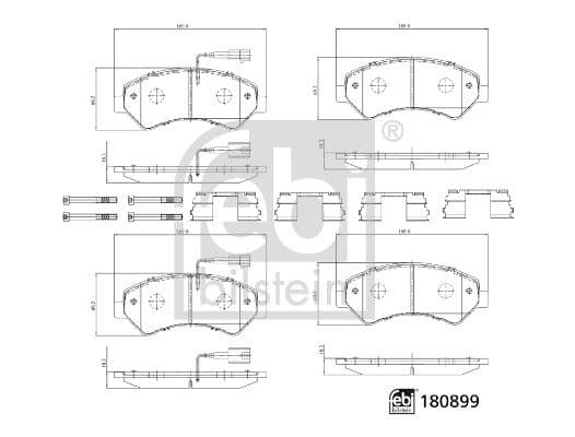 set placute frana,frana disc FEBI BILSTEIN 180899