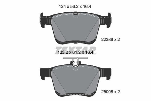set placute frana,frana disc TEXTAR 2238801