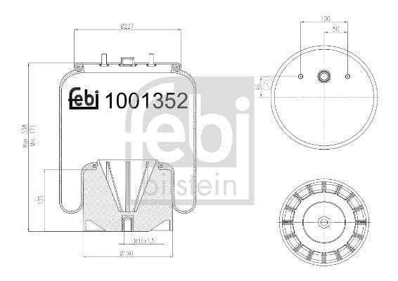 Burduf, suspensie pneumatica FEBI BILSTEIN 1001352