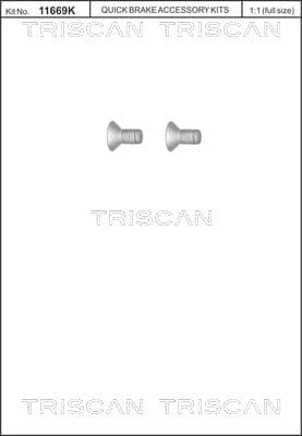 Set surub, disc frana TRISCAN 8105 116010