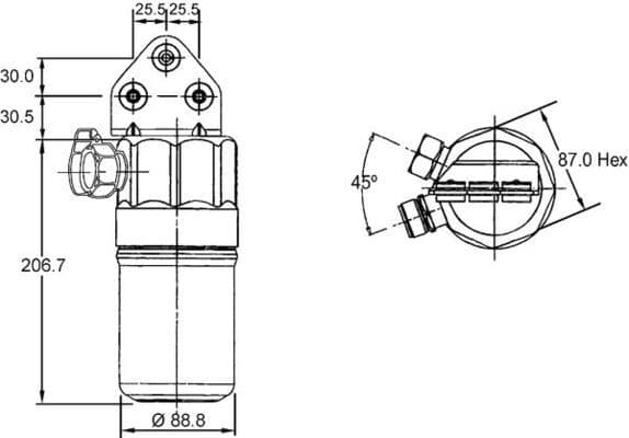 uscator,aer conditionat MAHLE BEHR AD 187 000S