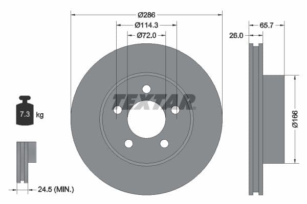 Disc frana TEXTAR PRO 92169003