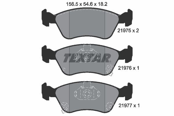 set placute frana,frana disc TEXTAR 2197502