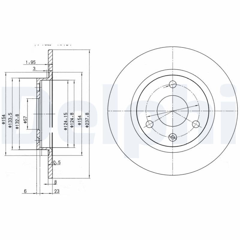 Disc frana DELPHI BG2355