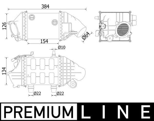 Intercooler, compresor MAHLE BEHR *** PREMIUM LINE *** CI 226 000P