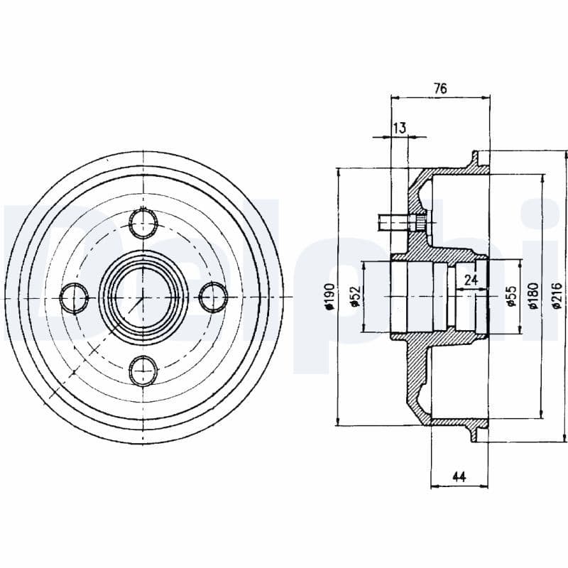 Tambur frana DELPHI BF229