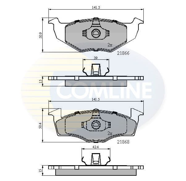 set placute frana,frana disc COMLINE CBP0180