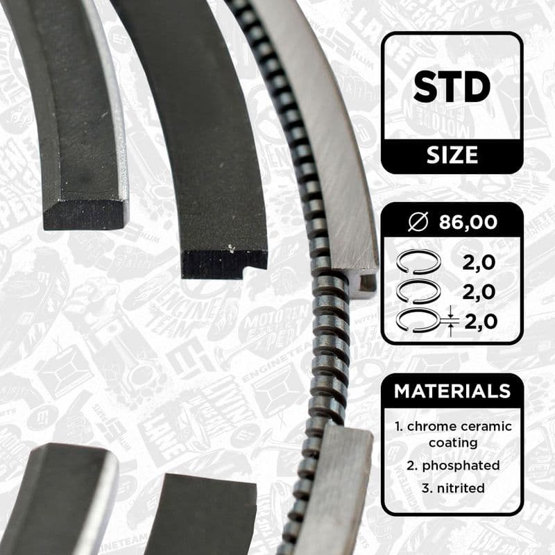 Set segmenti piston ET ENGINETEAM R1007500