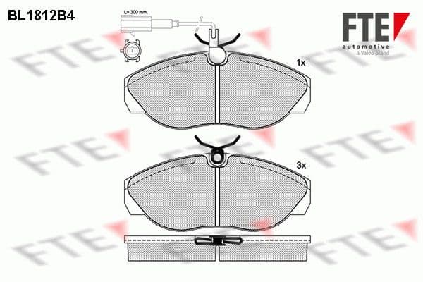 set placute frana,frana disc FTE 9010389