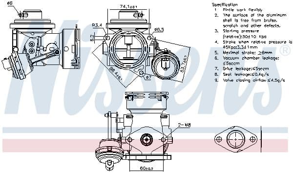 Supapa EGR NISSENS ** FIRST FIT ** 98299