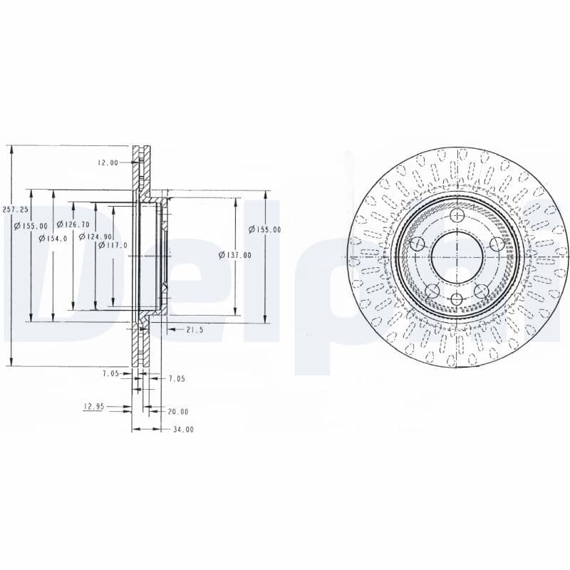 Disc frana DELPHI BG3222