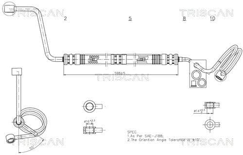Furtun hidraulic, sistem de directie TRISCAN 8516 29037