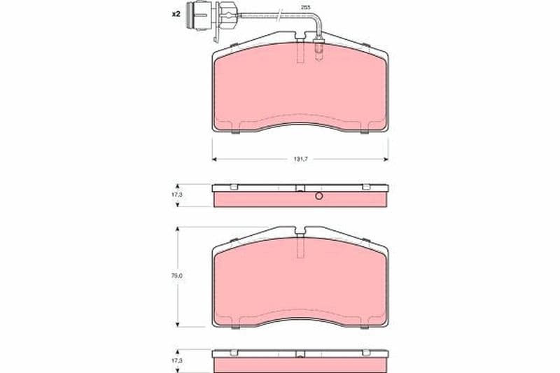 set placute frana,frana disc TRW GDB1523