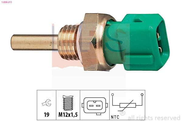 senzor,temperatura lichid de racire EPS Made in Italy - OE Equivalent 1.830.211