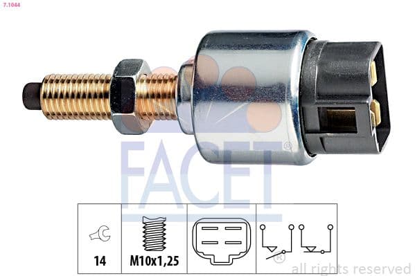 Comutator lumini frana FACET Made in Italy - OE Equivalent 7.1044