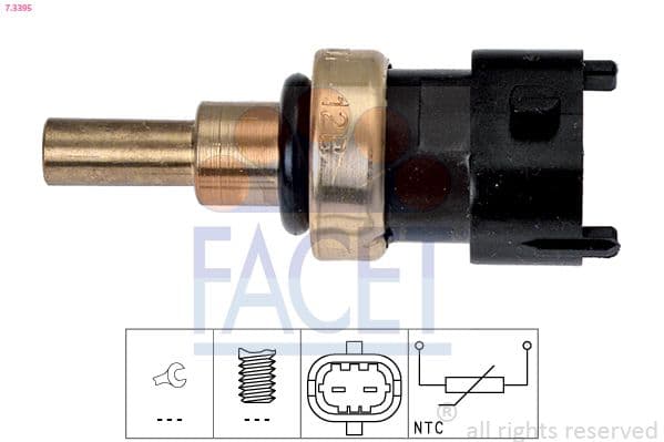 senzor,temperatura lichid de racire FACET Made in Italy - OE Equivalent 7.3395