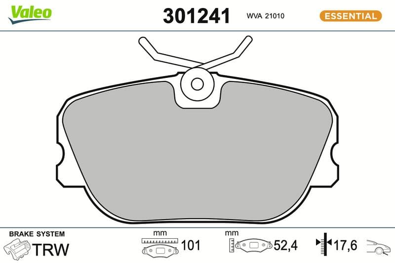 set placute frana,frana disc VALEO FIRST 301241