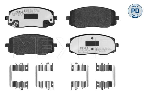 set placute frana,frana disc MEYLE -PD: Advanced performance and design. 025 242 7516/PD