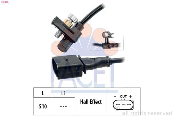 Senzor impulsuri, arbore cotit FACET Made in Italy - OE Equivalent 9.0446