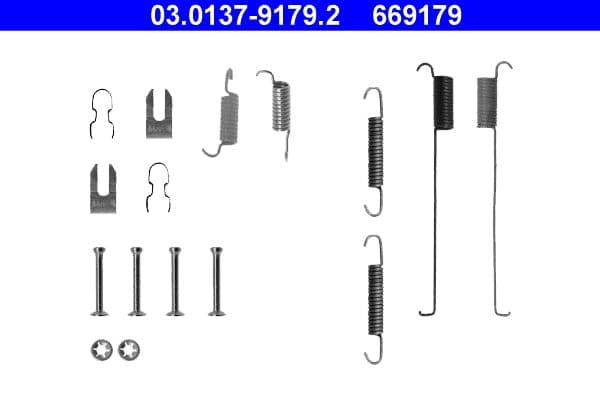 Set accesorii, sabot de frana ATE 03.0137-9179.2