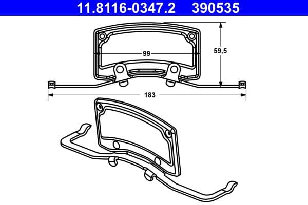 Arc, etrier frana ATE 11.8116-0347.2